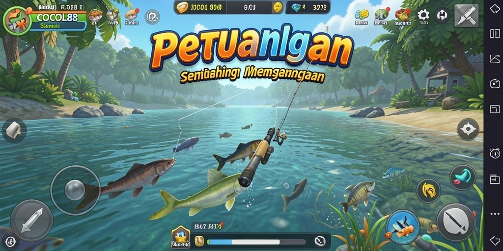 Screenshot gameplay COCOL88 yang menunjukkan pengalaman memancing yang menarik.