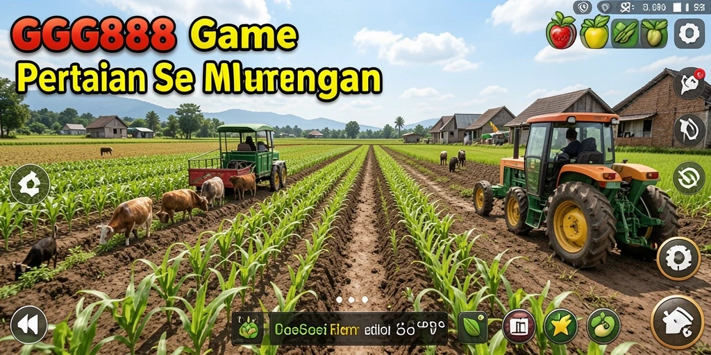Tampilan gameplay GGG888 yang seru dan menarik di dunia pertanian.