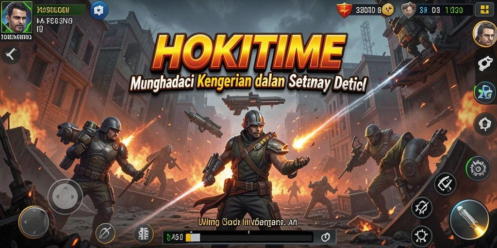 Screenshot HOKITIME menampilkan karakter utama dalam suasana horor yang mencekam.