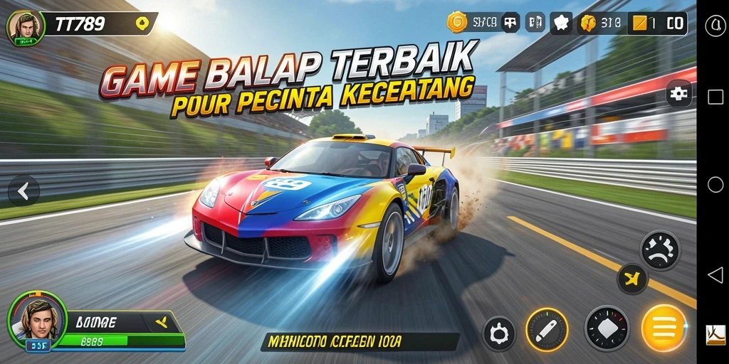 Gameplay balap seru dengan mobil beragam dan tantangan menarik.