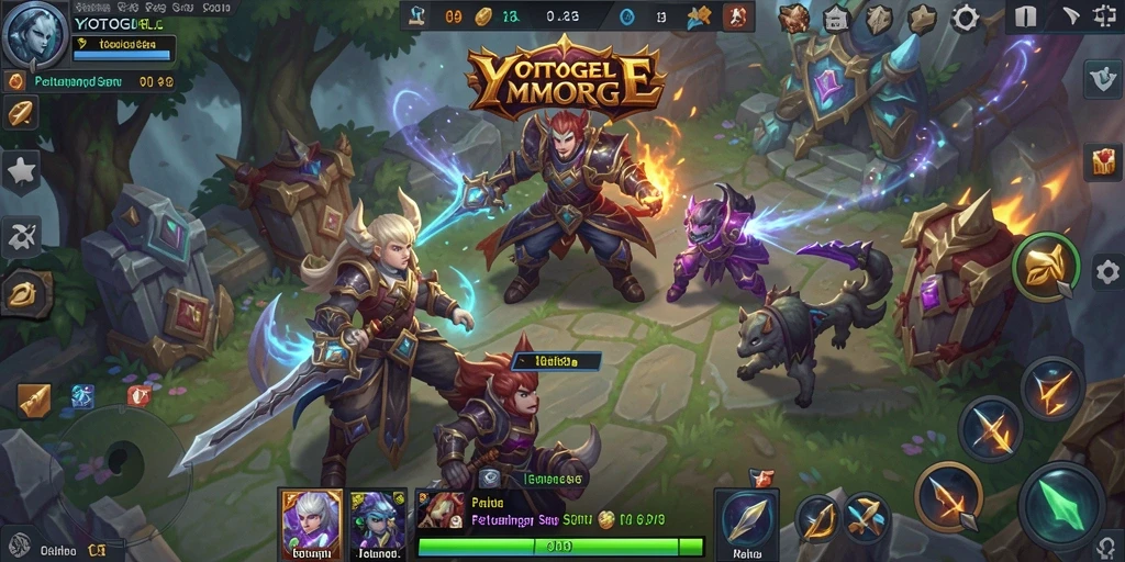 Tampilan gameplay YOTOGEL dengan aksi petualangan MMORPG yang memukau.